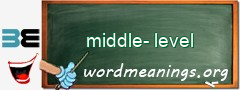 WordMeaning blackboard for middle-level